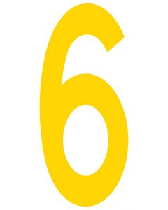 Mighty Line 6 Number Floor Marker Adhesive, 4.5"x10" size, pack of 10 LMY6