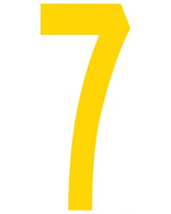 Mighty Line 7 Number Floor Marker Adhesive, 4.5"x10" size, pack of 10 LMY7