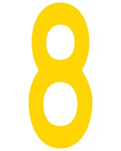 Mighty Line 8 Number Floor Marker Adhesive, 4.5"x10" size, pack of 10 LMY8