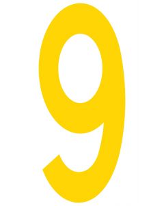 Mighty Line 9 Number Floor Marker Adhesive, 4.5"x10" size, pack of 10 LMY9