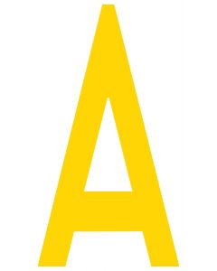Mighty Line A Letter Floor Marker Adhesive, 4.5"x10" size, pack of 10 LMYA