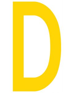 Mighty Line D Letter Floor Marker Adhesive, 4.5"x10" size, pack of 10 LMYD