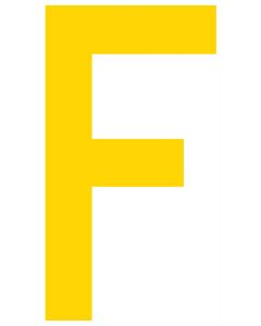 Mighty Line F Letter Floor Marker Adhesive, 4.5"x10" size, pack of 10 LMYF