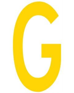Mighty Line G Letter Floor Marker Adhesive, 4.5"x10" size, pack of 10 LMYG