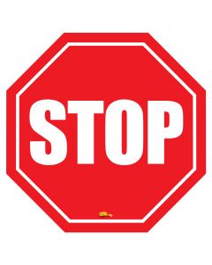 Stop Sign Modern Floor Sign - Floor Marking Sign, 24" StopModern24