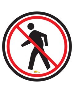 No Pedestrian Floor Sign - Floor Marking Sign, 36" NoPedestrian36