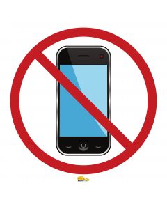 No Cell Phone, Mighty Line Floor Sign, Industrial Strength, 12" Wide NoCellPhone12