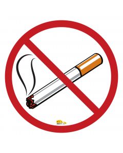 No Smoking, Mighty Line Floor Sign, Industrial Strength, 12" Wide NoSmoking12