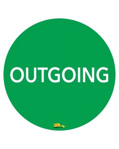 Outgoing, Mighty Line Floor Sign, Industrial Strength, 36" Wide Outgoing36