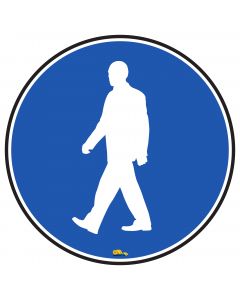 Pedestrian Blue, Mighty Line Floor Sign, Industrial Strength, 12" Wide PedestrianB12
