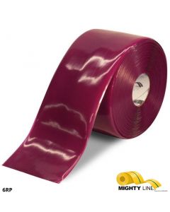 Mighty Line 6" PURPLE Solid Color Tape - 100' Roll 6RP