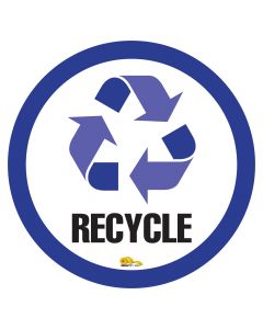 Recycle Blue Floor Sign - Floor Marking Sign, 36" RecycleBlue36