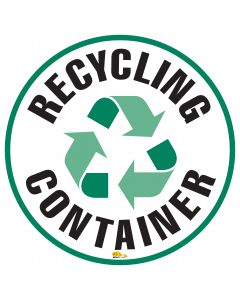 Recycle Container, Mighty Line Floor Sign, Industrial Strength, 36" Wide RECYCLEC36