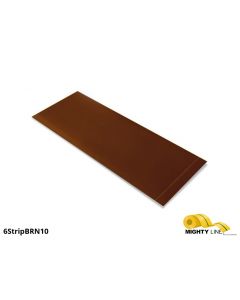 Mighty Line, Brown, 6" by 10" Segments, Peel and Stick 10" Strips 6STRIPBRN10