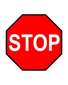 Standard Red Stop Sign - Floor Marking, 54" STP54