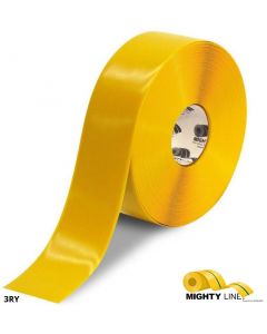 Mighty Line 3" YELLOW Solid Color Tape - 100' Roll 3RY