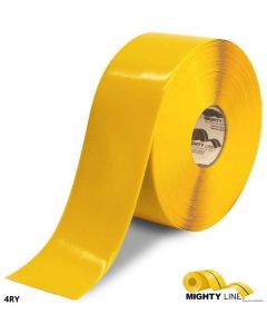 Mighty Line 4" Yellow Floor Tape - 100' Roll 4RY