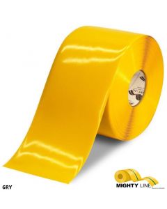 Mighty Line 6" YELLOW Solid Color Tape - 100' Roll 6RY