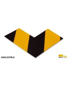 Mighty Line 3" Wide Solid Yellow Angle With Black Chevrons - Pack of 100 ANGLE3YBLK