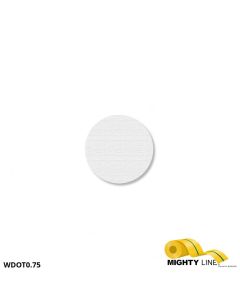 Mighty Line 3/4" WHITE Solid DOT - Pack of 200 WDOT0.75