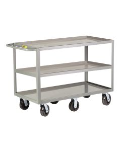 Little Giant 6 Wheeled Heavy-Duty Shelf Truck  with 3 Lip Shelves 3GL6W24486PH