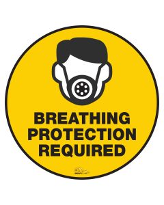 Breathing Protection Required Mighty Line Floor Sign, Industrial Strenth, 24" Wide BreathingProtectReq24