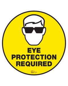 Eye Protection Required - Floor Marking Sign, 12" EyeProtReq12