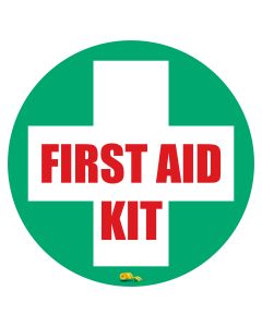 First Aid Kit, Mighty Line Floor Sign, Industrial Strength, 12" Wide FAKit12
