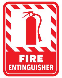 Fire Extinguisher Modern Floor Sign - Floor Marking Sign, 24" FireExtModern24