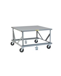 Little Giant Fixed Height Mobile Pallet Stand with 12 Gauge Solid Deck PDFS48486PH2FL