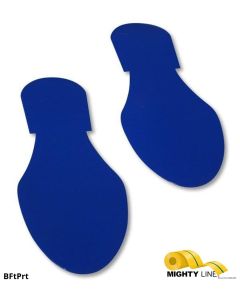 Mighty Line Solid Colored BLUE Footprint - Pack of 50 BFtPrt
