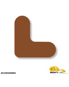 Mighty Line 3/4" Wide Solid Brown Mini Corner Pack of 108 MCORNERBRN