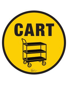 Push Cart Mighty Line Floor Sign, Industrial Strength, 24" Wide YelCart24