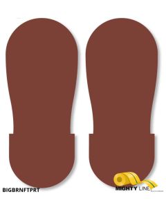 Mighty LineBROWN BIG Footprint - Pack of 50 BIGBRNFTPRT
