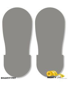Mighty Line GRAY BIG Footprint - Pack of 50 BIGGRYFTPRT