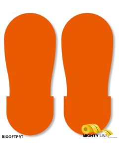 Mighty Line ORANGE BIG Footprint - Pack of 50 BIGOFTPRT