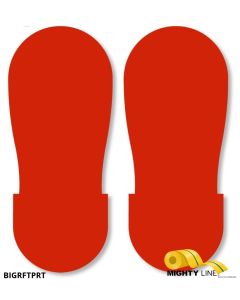 Mighty Line RED BIG Footprint - Pack of 50 BIGRFTPRT