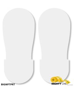Mighty Line WHITE BIG Footprint - Pack of 50 BIGWFTPRT
