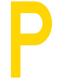 Mighty Line P Letter Floor Marker Adhesive, 4.5"x10" size, pack of 10 LMYP