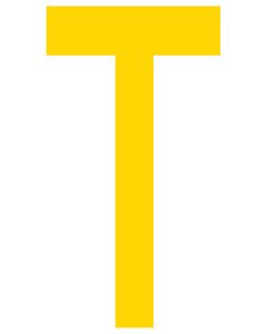 Mighty Line T Letter Floor Marker Adhesive, 4.5"x10" size, pack of 10 LMYT