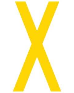 Mighty Line X Letter Floor Marker Adhesive, 4.5"x10" size, pack of 10 LMYX