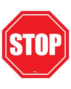 Stop Sign Modern Floor Sign - Floor Marking Sign, 16" StopModern16