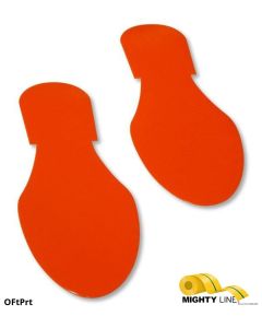 Mighty Line Solid Colored ORANGE Footprint - Pack of 50 OFtPrt