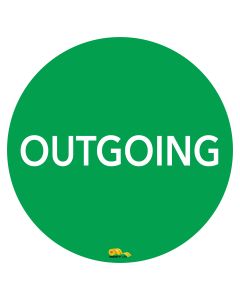Outgoing, Mighty Line Floor Sign, Industrial Strength, 12" Wide OutGoing12