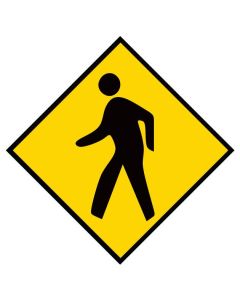 Pedestrian Yellow, Mighty Line Floor Sign, Industrial Strength, 12" Wide PedestrianY12