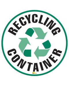 Recycle Container, Mighty Line Floor Sign, Industrial Strength, 24" Wide RECYCLEC24