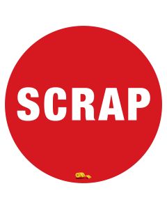 Scrap, Mighty Line Floor Sign, Industrial Strength, 36" Wide Scrap36
