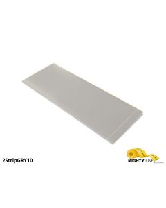 Mighty Line, Grey, 2" by 10" Segments, Peel and Stick 10" Strips 2STRIPGRY10