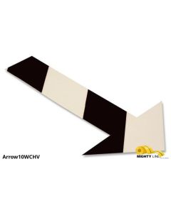 Mighty Line, White and Black Chevron, Arrow, 10" by 6", pack of 50 ARROW10WCHV