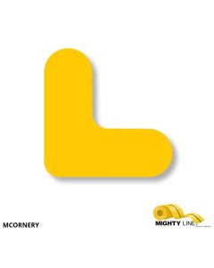 Mighty Line 3/4" Wide Solid Yellow Mini Corner Pack of 108 MCORNERY